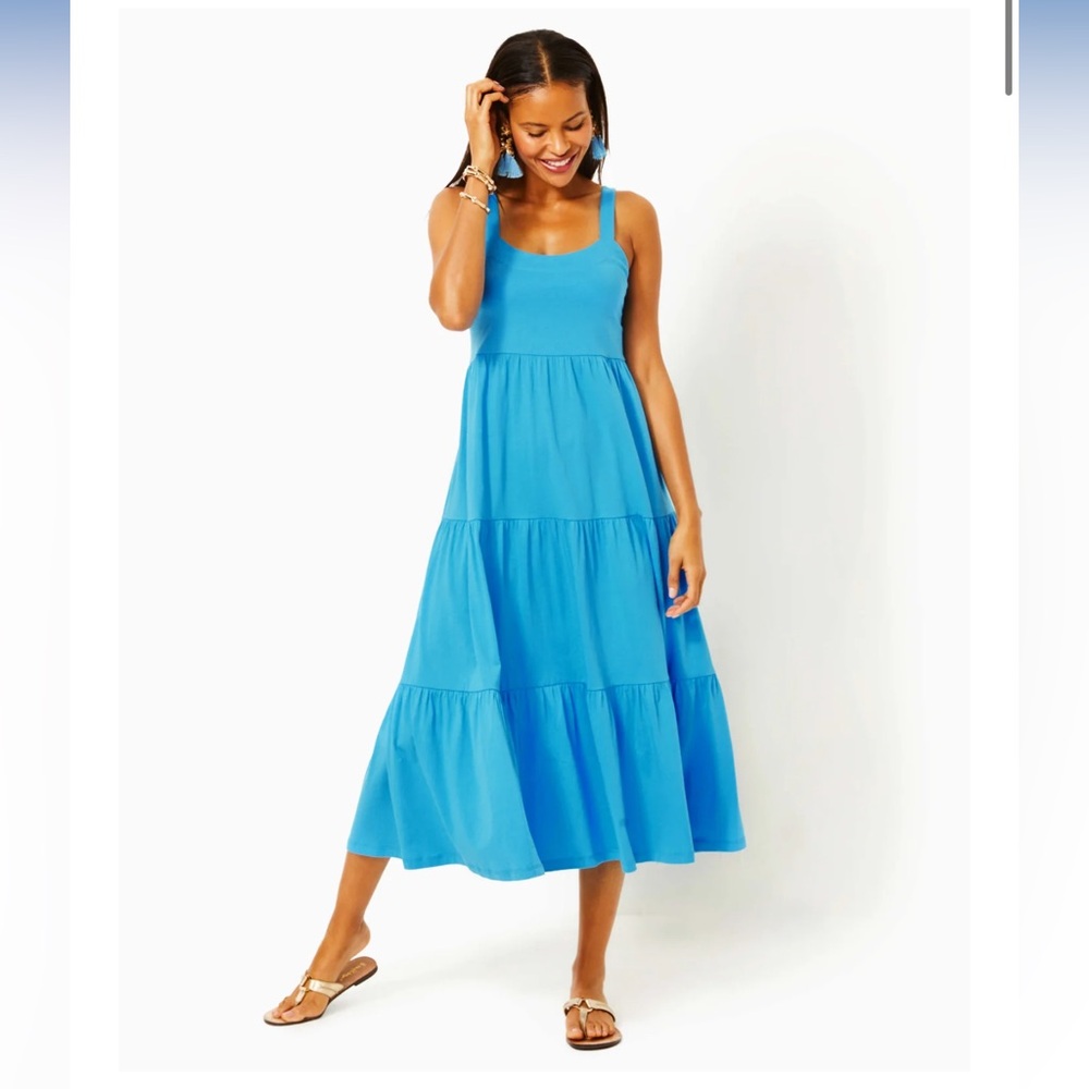Lilly Pulitzer Vibrant Blue Midi Dress